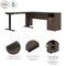 Bestar BESTAR Upstand 72W L-Shaped Electric Standing Desk in antigua 175852-000052 - alternate 5